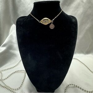 Gold Vintage Watch & Saint Benedict Medal Choker
